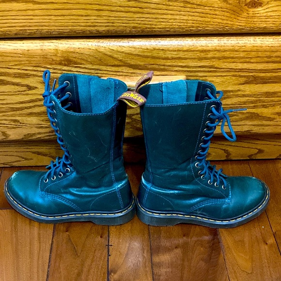 Dr Martens Forest Green 1B99 14 Hole 14 Eye With Side Zipper 4UK 37EU 5USM 6USL - Picture 3 of 12